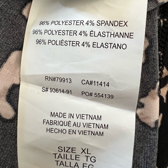 NWT Motherhood Maternity Black Tan Sleeveless Animal Print Cowl Neck Top size XL - Picture 6 of 8